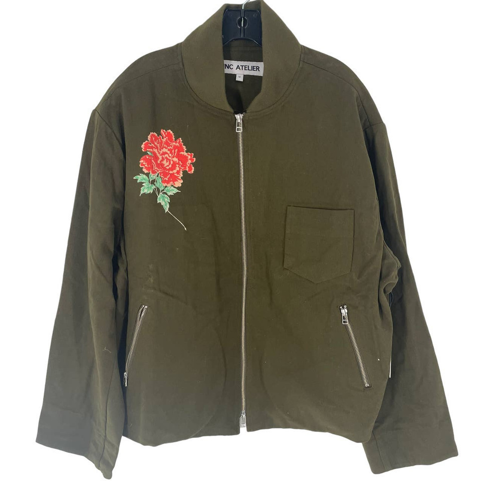 Nwt MNC ATELIER FLOWER BLOUSON JACKET IN OLIVE